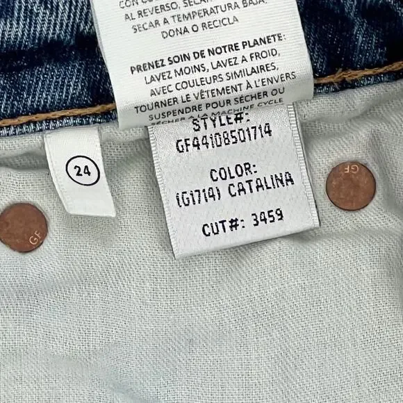 GRLFRND The Melanie Boot Cut Jeans Catalina Wash Women’s Size 24 High Rise